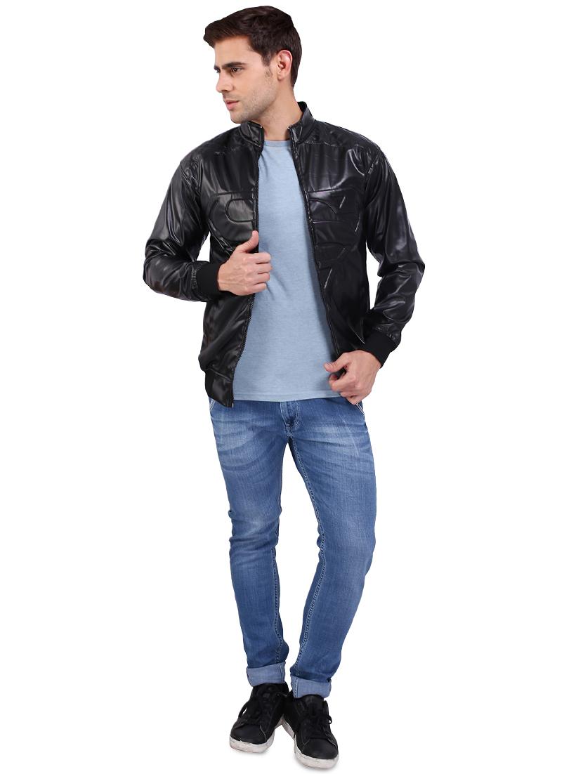 black faux leather biker jacket - 16310840 - Zoom Image - 4