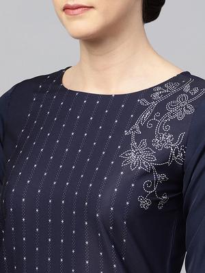 printed straight kurta - 16310880 - Standard Image - 4