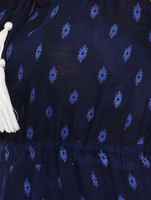 tie knot detail printed maxi dress - 16311650 - Standard Image - 4