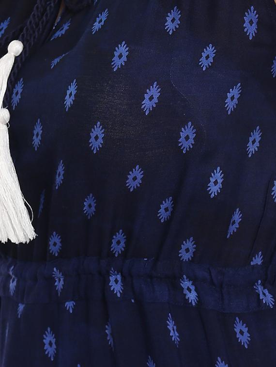tie knot detail printed maxi dress - 16311650 - Zoom Image - 4
