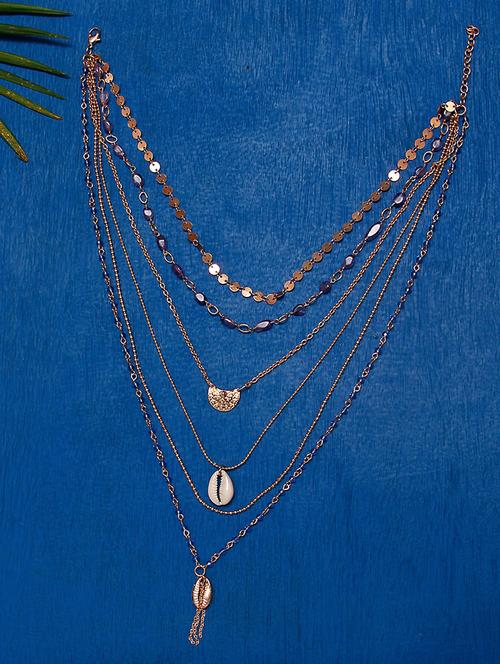 multi colored metal statement necklace - 16311677 - Standard Image - 1
