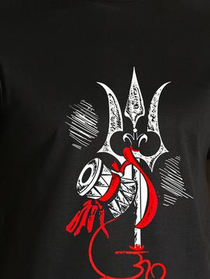 black front print t-shirt - 16311871 - Standard Image - 4