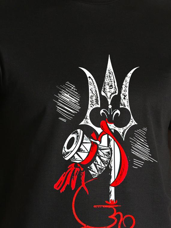 black front print t-shirt - 16311871 - Zoom Image - 4