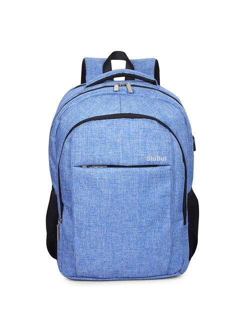 blue polyester backpack - 16312451 - Standard Image - 1