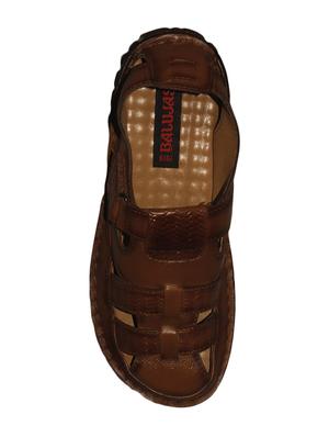 tan leatherette back strap sandals - 16312551 - Standard Image - 4