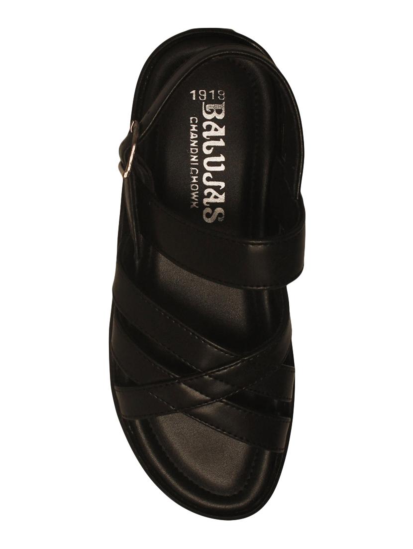 black leatherette back strap sandals - 16312555 - Zoom Image - 4