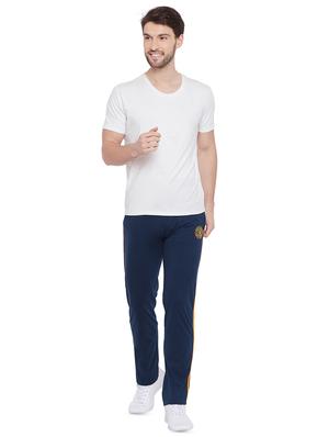 navy blue cotton full length track pant - 16312731 - Standard Image - 4