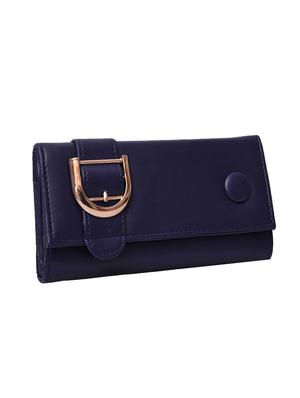 blue leatherette (pu) regular clutch - 16313252 - Standard Image - 4