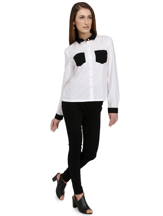 contrast pocket patch shirt - 16314132 - Zoom Image - 4
