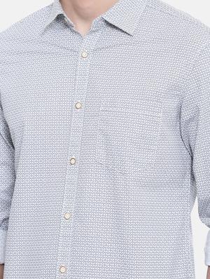grey printed casual shirt - 16314176 - Standard Image - 4