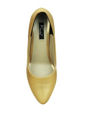 gold slip on pumps - 16314182 - Standard Image - 4