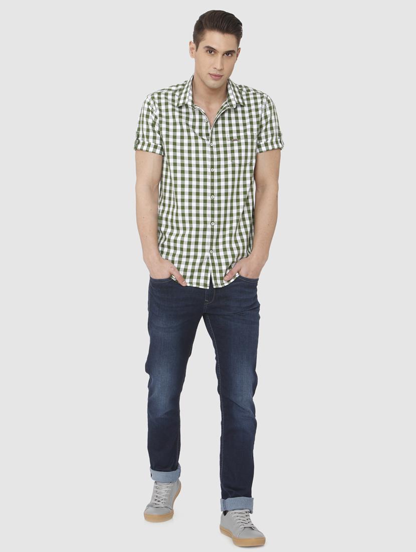 green checkered casual shirt - 16314230 - Zoom Image - 4