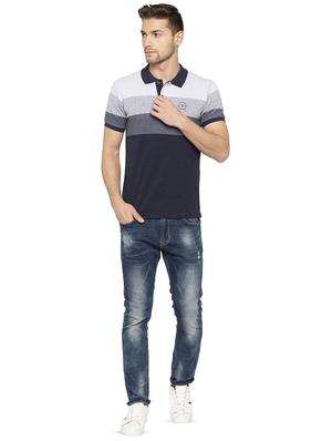 blue striped polo t-shirt - 16314348 - Standard Image - 4
