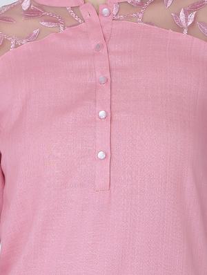 solid straight kurta - 16314942 - Standard Image - 4