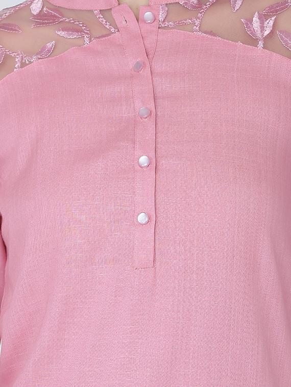 solid straight kurta - 16314942 - Zoom Image - 4