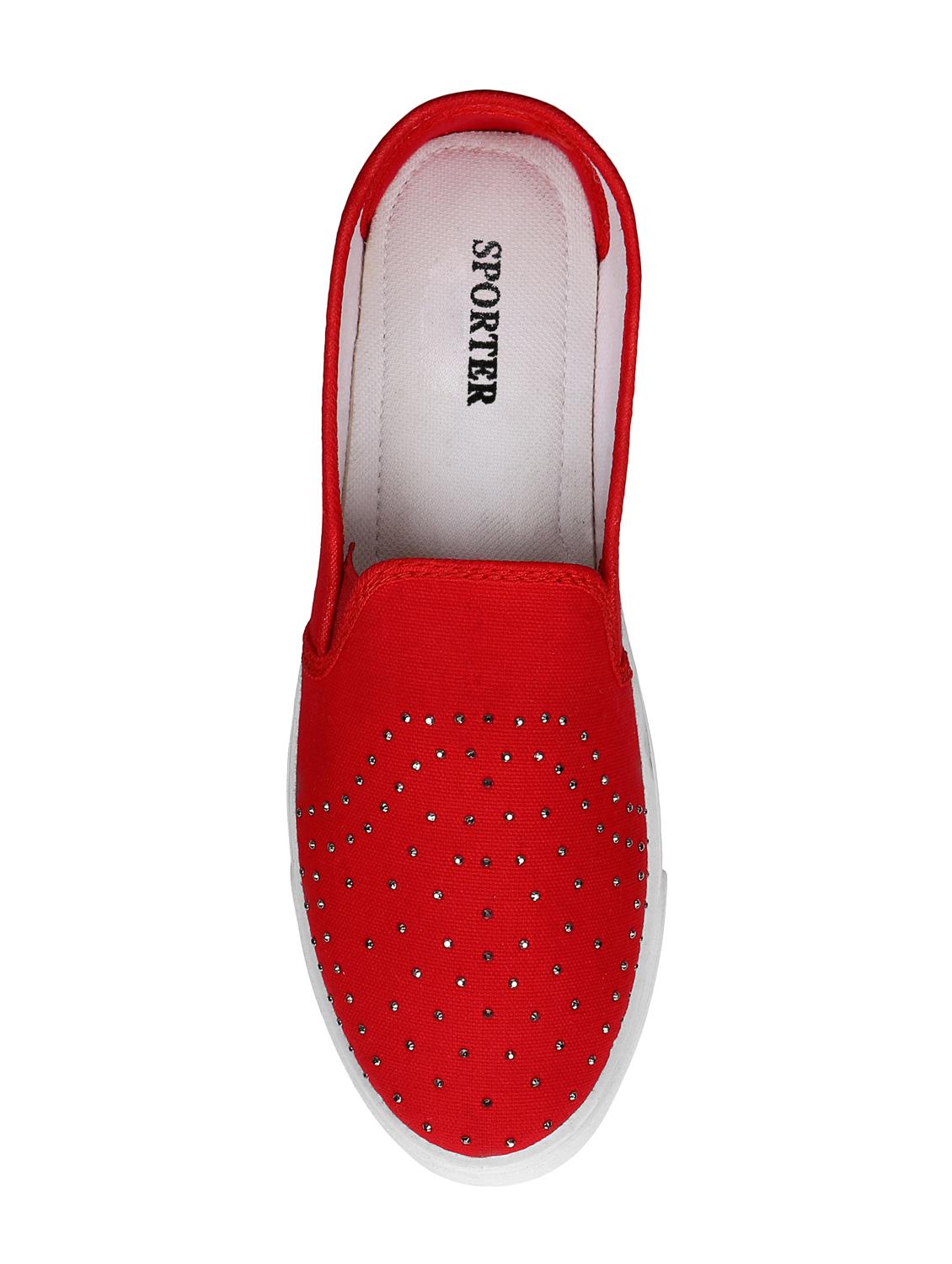 red slip on casual shoes - 16315174 - Zoom Image - 4