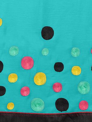 polka dots embroidered saree with blouse - 16315493 - Standard Image - 4