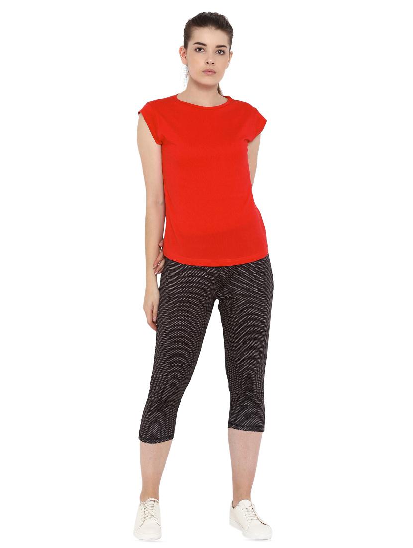 crew neck cap sleeved solid tee - 16316333 - Zoom Image - 4
