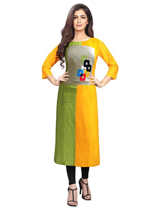 digital printed straight kurta - 16317049 - Standard Image - 1