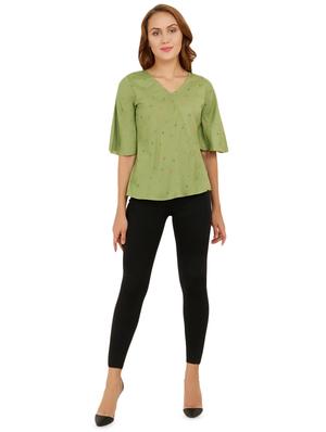 V-neck ruffle sleeved top - 16317075 - Standard Image - 4