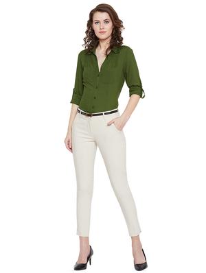 rolled up sleeved solid shirt - 16319136 - Standard Image - 4