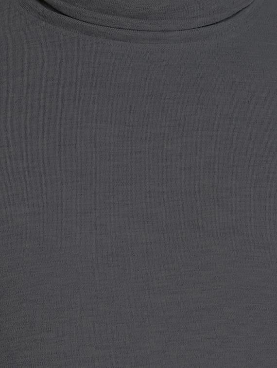 grey solid turtle neck tshirt - 16319271 - Zoom Image - 4