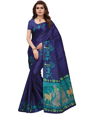 set of 2 multicolor printed saree combo with blouse - 16319626 - Standard Image - 4
