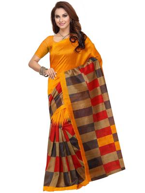 set of 2 multicolor printed saree combo with blouse - 16319639 - Standard Image - 4