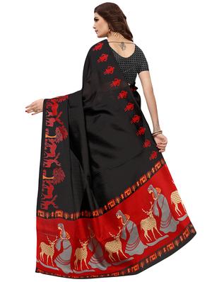 set of 2 multicolor printed saree combo with blouse - 16319641 - Standard Image - 4