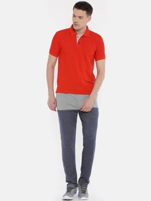 grey color block track pant - 16320901 - Standard Image - 4