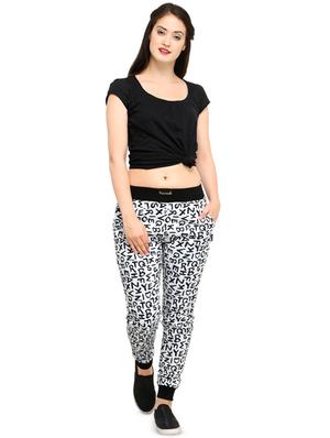 letter print high rise joggers - 16321814 - Standard Image - 4