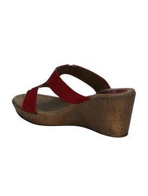 red slip on wedges - 16323147 - Standard Image - 4