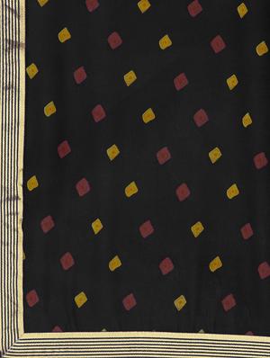 striped border bandhani saree with blouse - 16323245 - Standard Image - 4