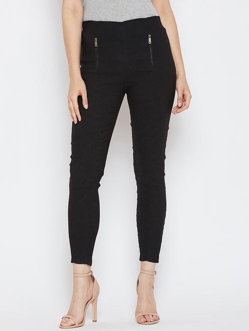zip detail high rise jeggings - 16324202 - Standard Image - 1