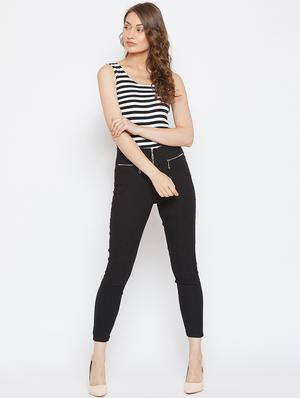 zip detail high rise jeggings - 16324222 - Standard Image - 4