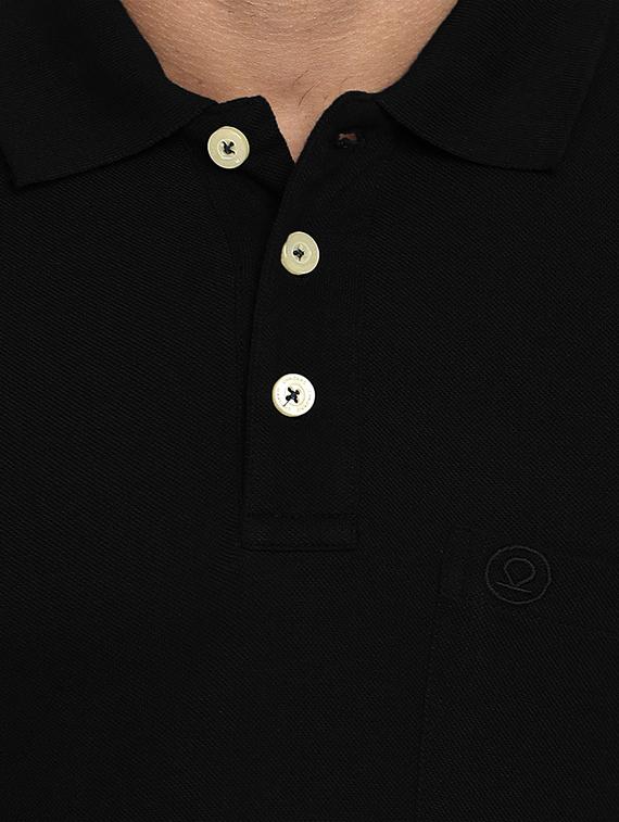 black solid polo tshirt - 16325286 - Zoom Image - 4