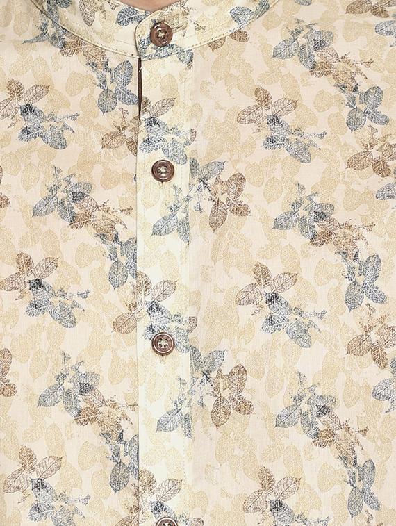 beige printed casual shirt - 16325474 - Zoom Image - 4