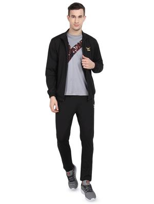 black polyester blend casual jacket - 16325591 - Standard Image - 4