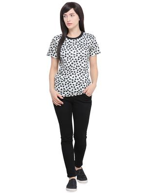 heart print round neck t-shirt - 16326160 - Standard Image - 4