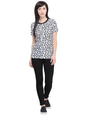 letter print round neck t-shirt - 16326163 - Standard Image - 4