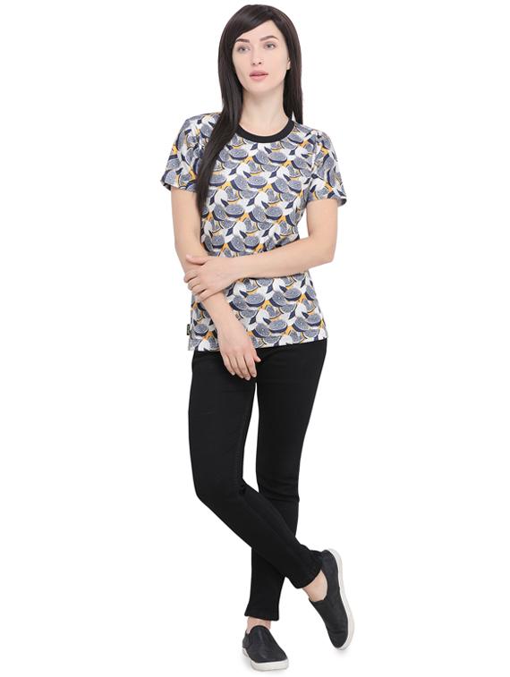 quirky print round neck t-shirt - 16326164 - Zoom Image - 4