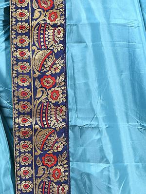 Contrasts bordered saree with blouse - 16327280 - Standard Image - 4