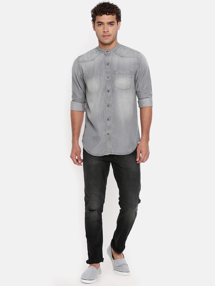 grey faded denim shirt - 16327730 - Zoom Image - 4