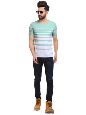 green striped round neck t-shirt - 16328205 - Standard Image - 4