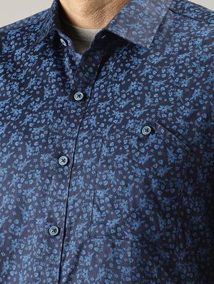 blue floral print casual shirt - 16328489 - Standard Image - 4