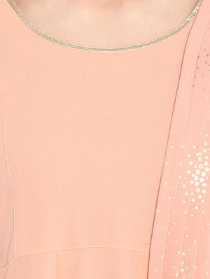 foil printed a-line kurta - 16328760 - Standard Image - 4
