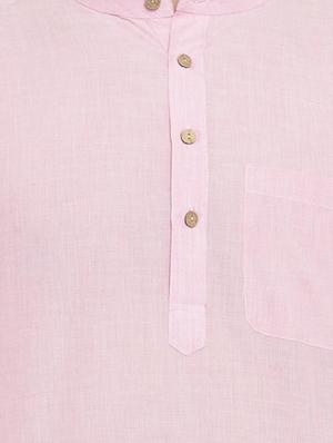 pink solid long kurta - 16329219 - Standard Image - 4