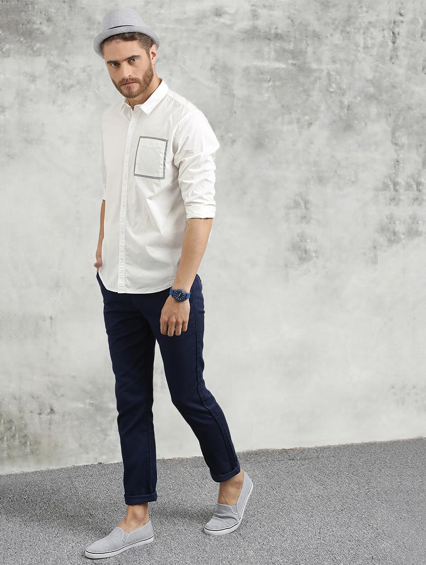 white solid casual shirt - 16329516 - Zoom Image - 4