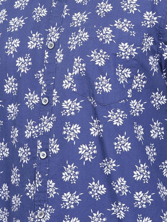 blue floral printed casual shirt - 16329610 - Zoom Image - 4
