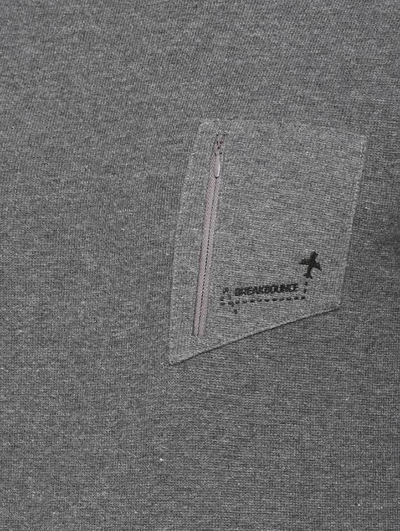 grey solid sweatshirt - 16329621 - Zoom Image - 4